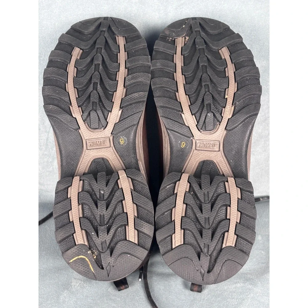 Khombu Ravine Mens 9 Brown Leather Thinsulate Insulated Hiking Boots 1049226